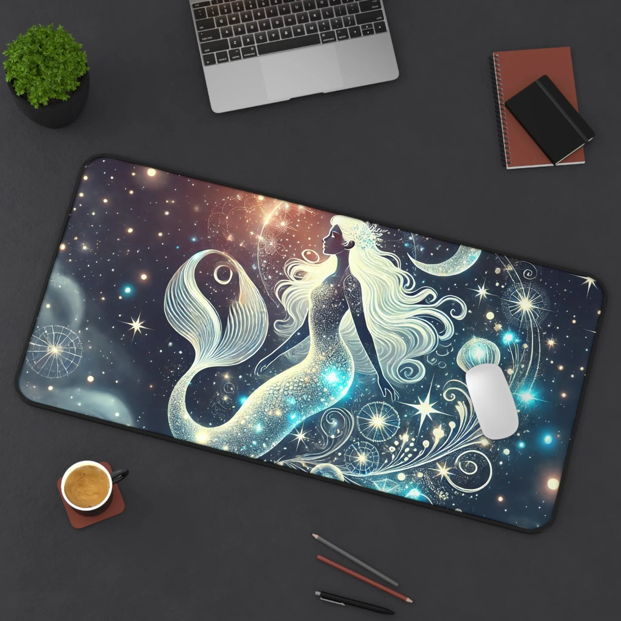 Celestial Mermaid: Cosmic Ocean Computer Pad