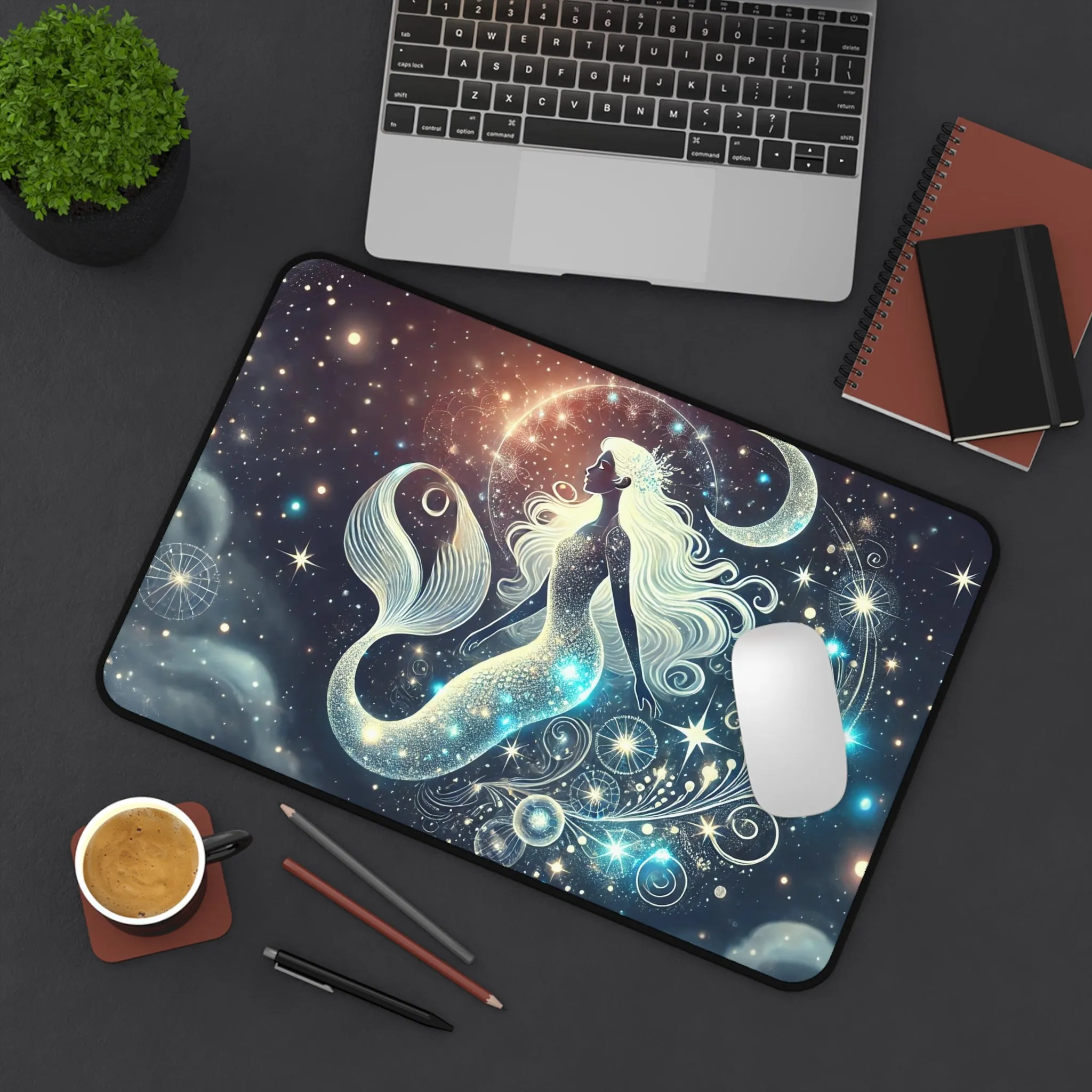 Celestial Mermaid: Cosmic Ocean Computer Pad