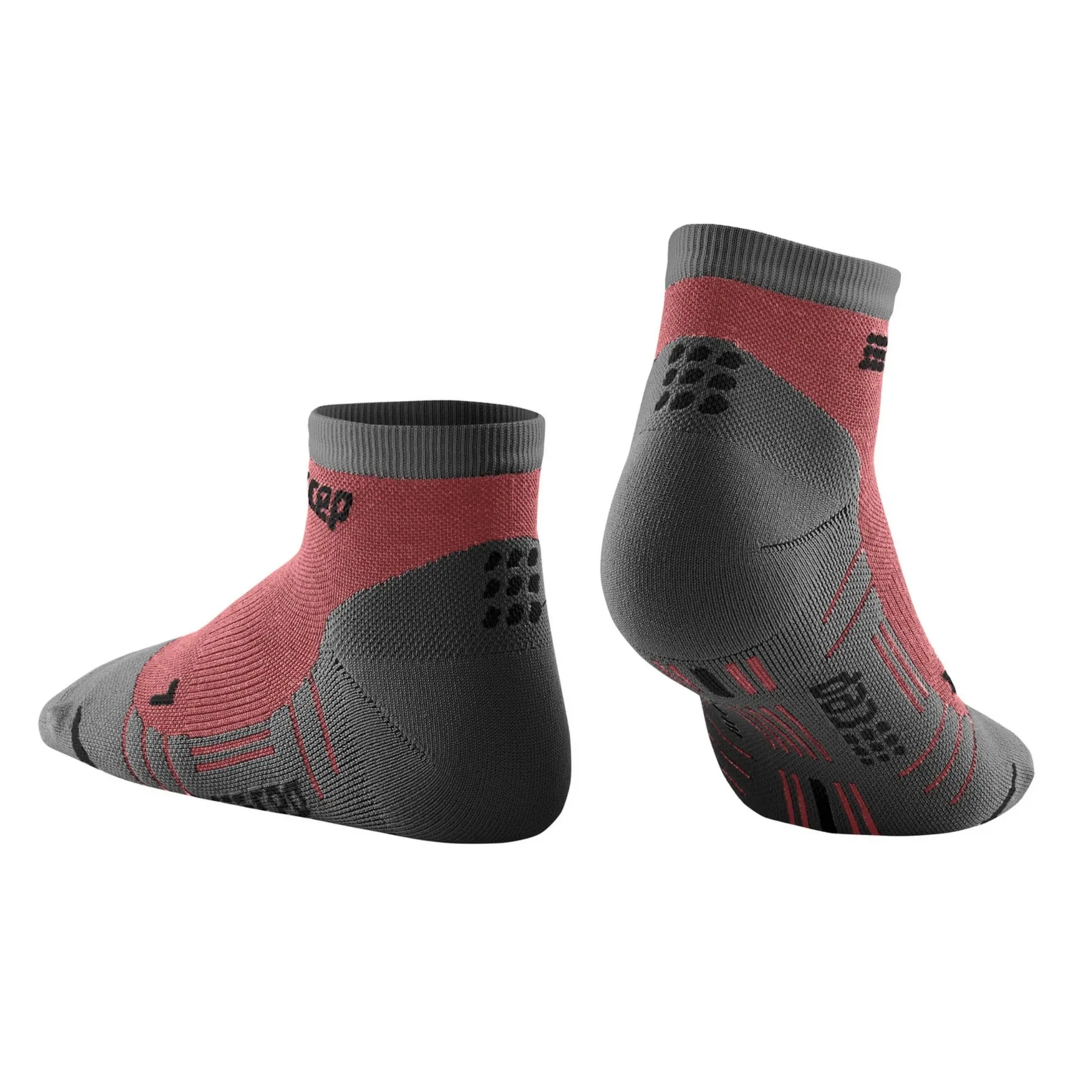 CEP | Hiking Light Merino Low Cut Socks | Women's | Berry/Grey