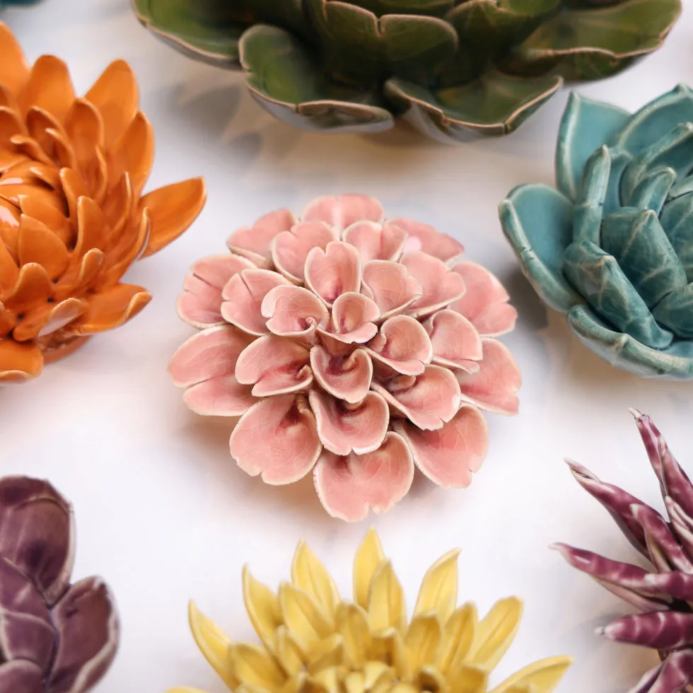 Ceramic Bloom: Blush Flower