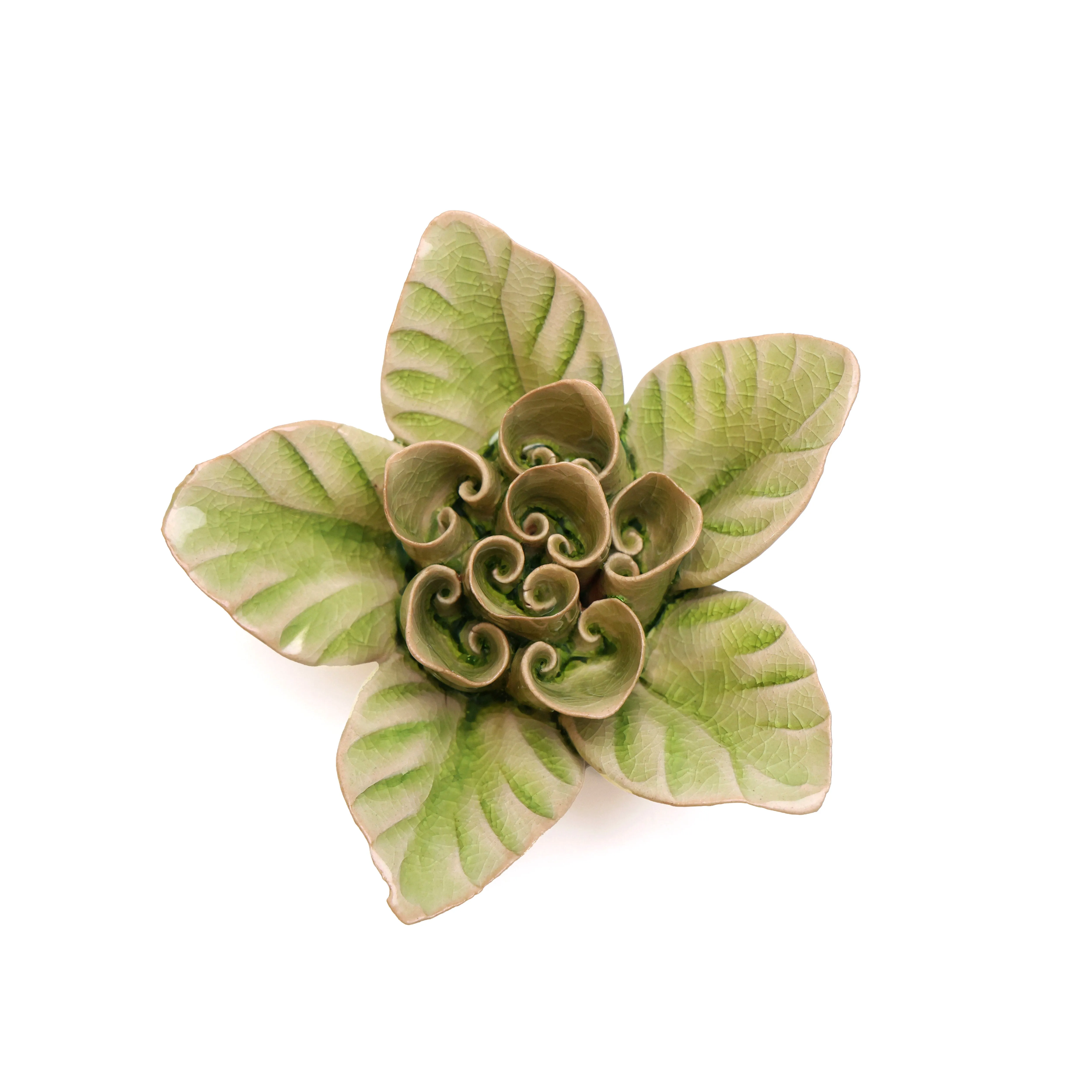 Ceramic Bloom: Green Lotus