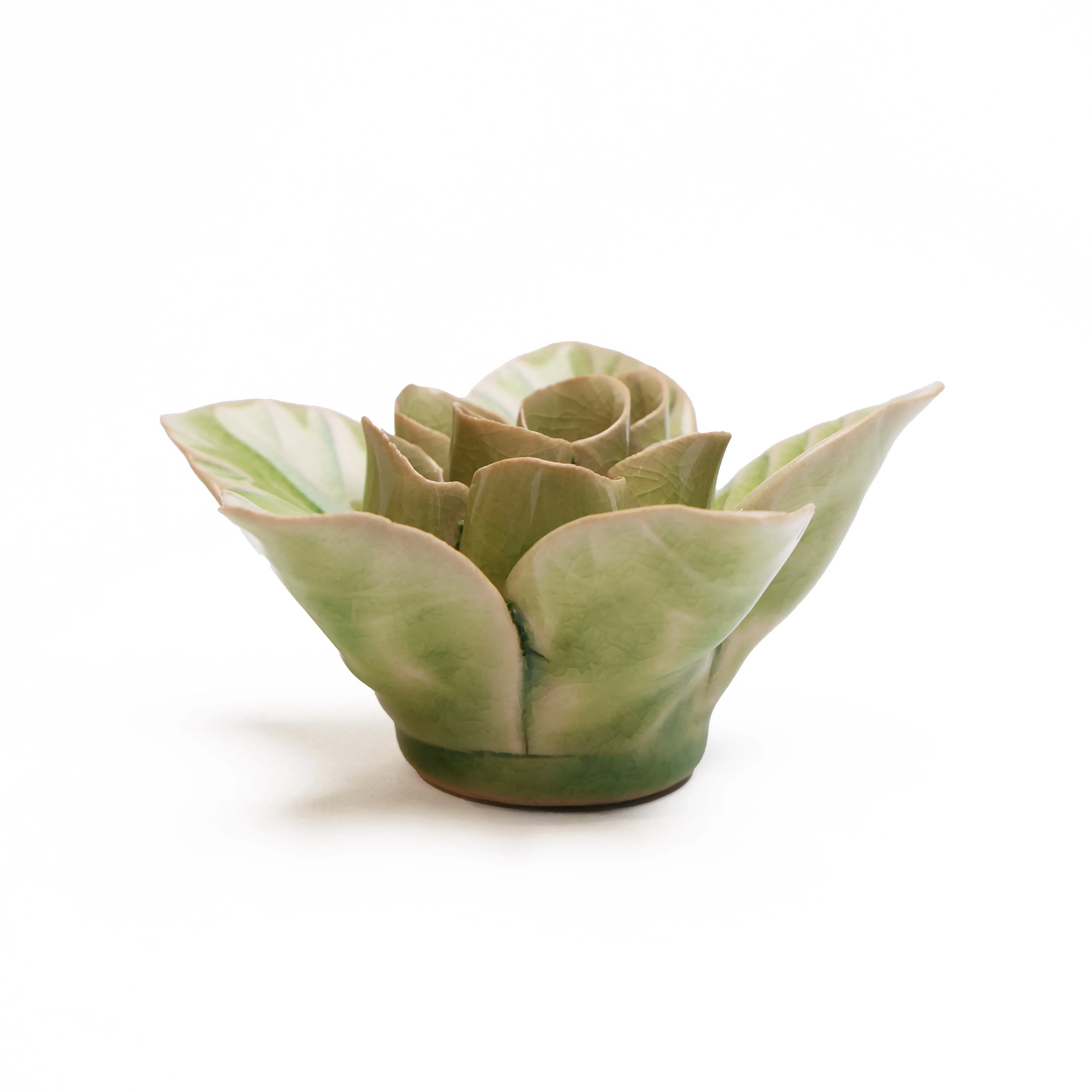 Ceramic Bloom: Green Lotus