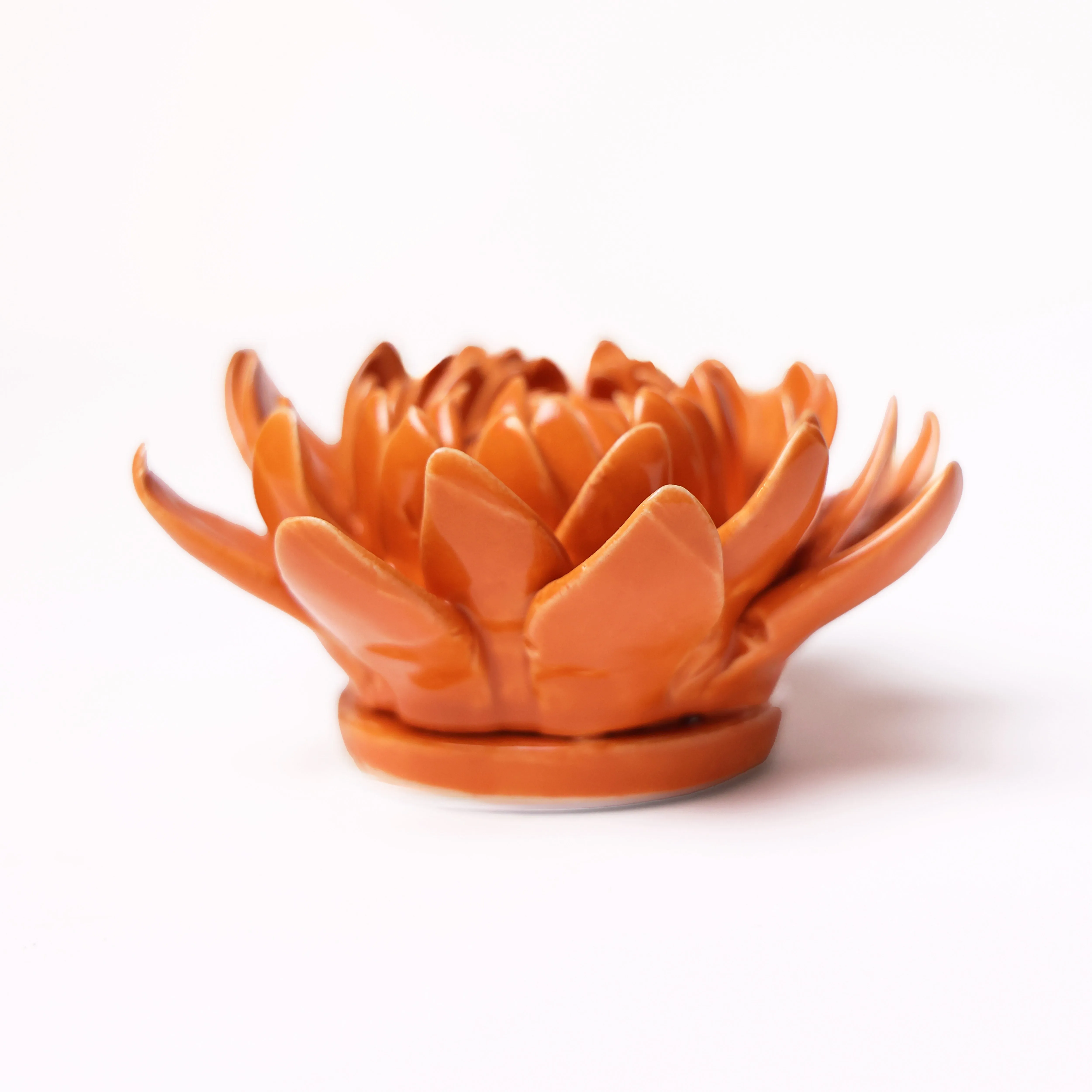 Ceramic Bloom: Orange Dahlia