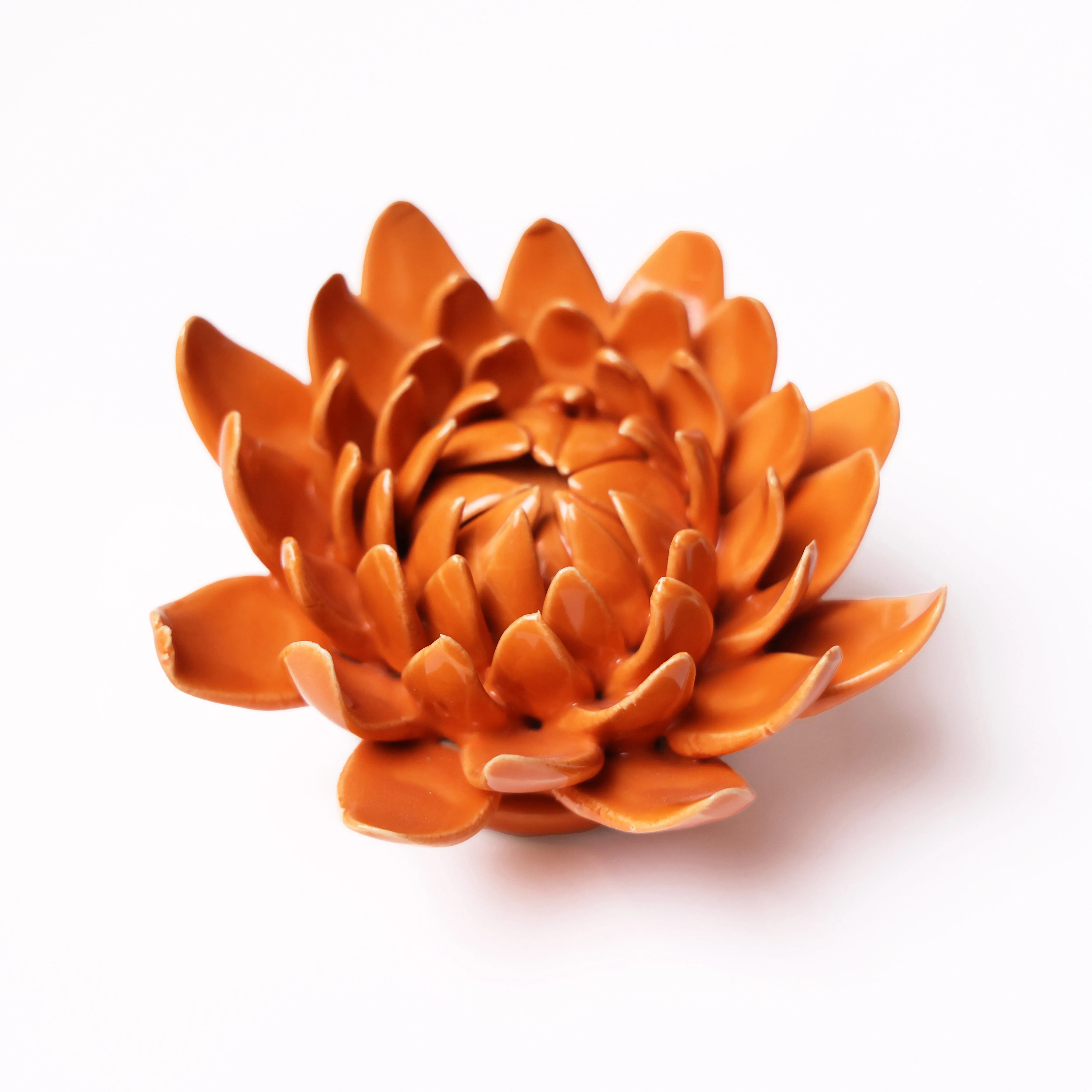 Ceramic Bloom: Orange Dahlia