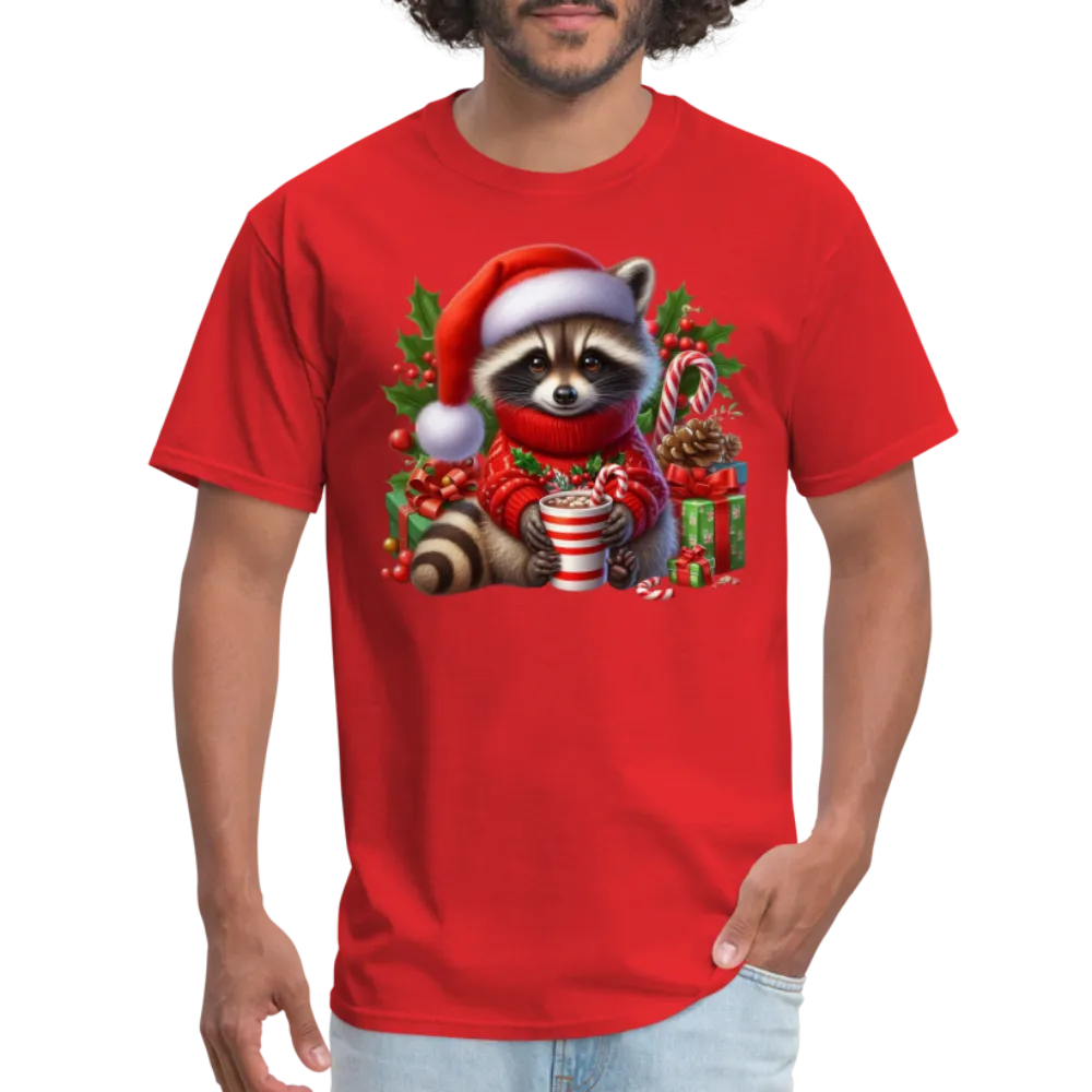 Christmas Cute Feral Raccoon T-Shirt