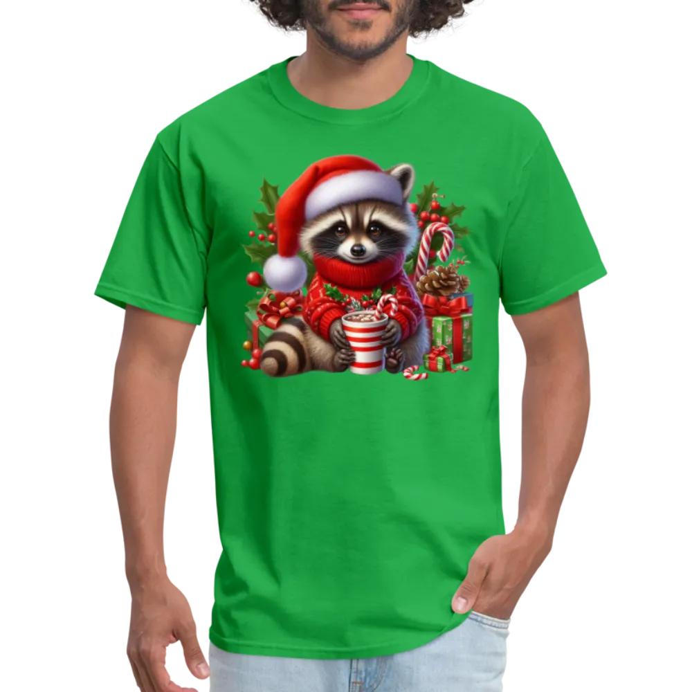 Christmas Cute Feral Raccoon T-Shirt