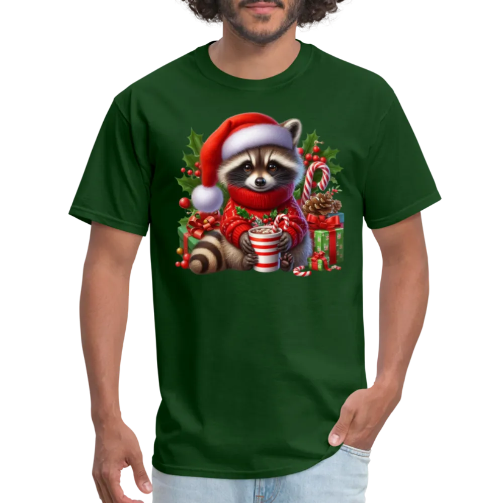 Christmas Cute Feral Raccoon T-Shirt