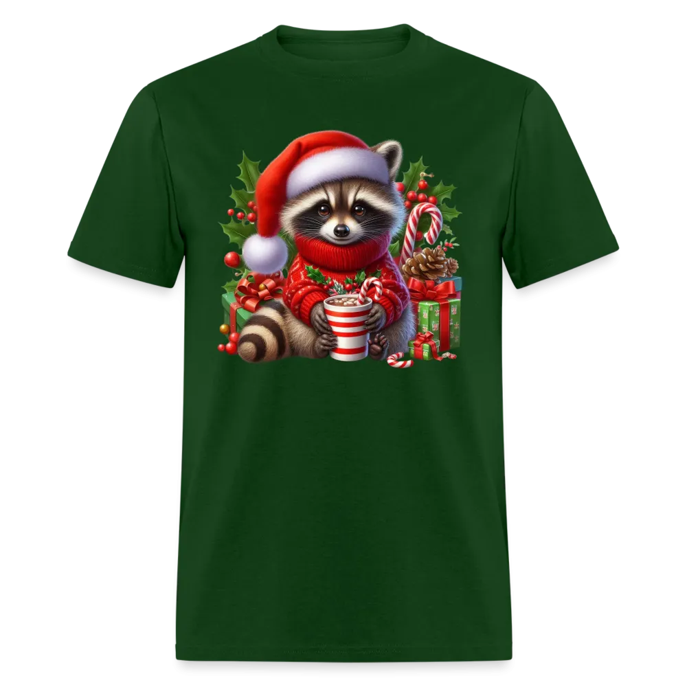 Christmas Cute Feral Raccoon T-Shirt