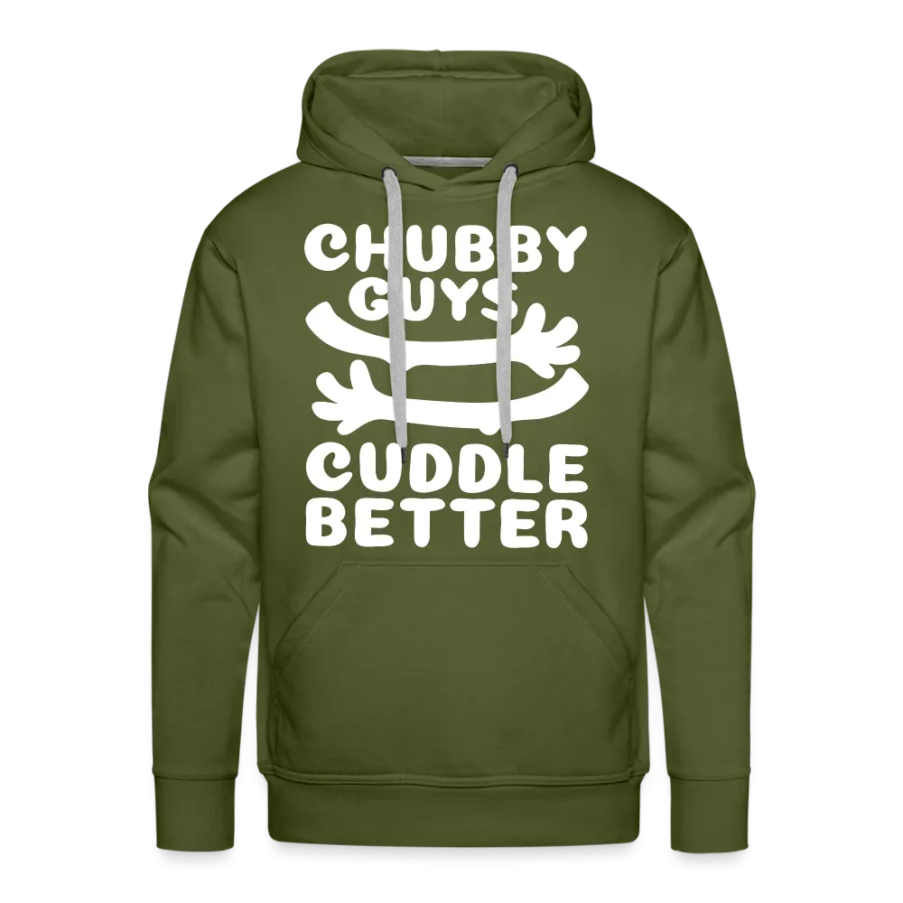 Chubby Guys Cuddle Better Men’s Premium Hoodie