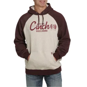 Cinch® Men's Logo Khaki & Burgundy Pullover Hoodie MWK1217008