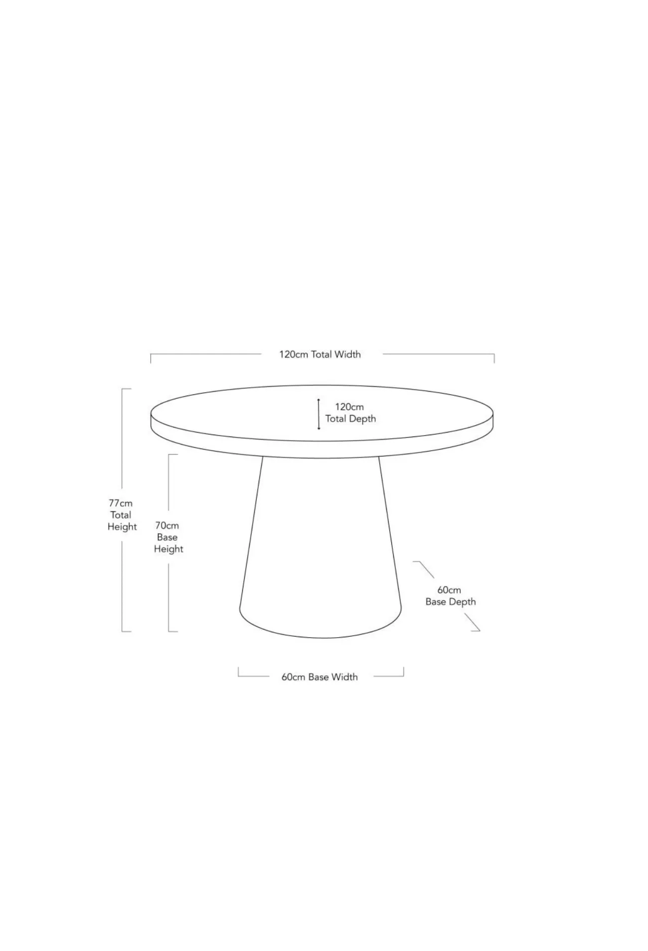 Clinton Round Dining Table - White