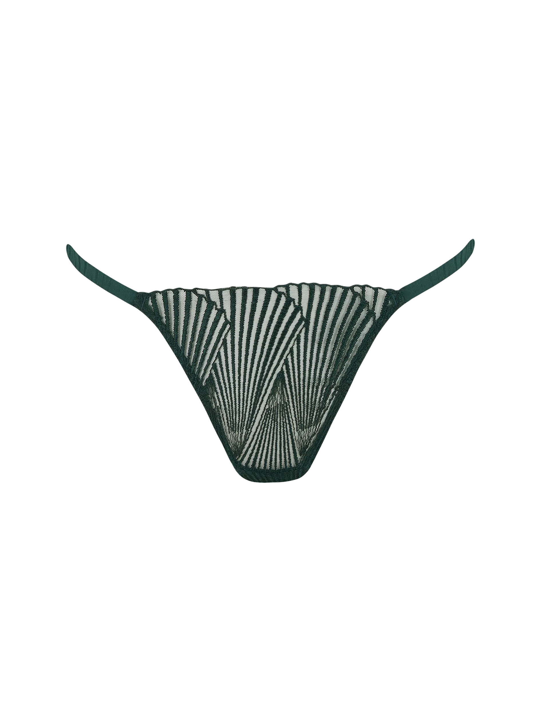 Coco de Mer Athena Brazilian Knicker in Deep Green