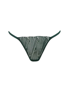 Coco de Mer Athena Brazilian Knicker in Deep Green