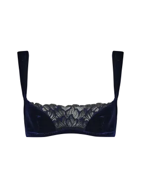 Coco De Mer Azzurra Bandeau Bra in Sapphire