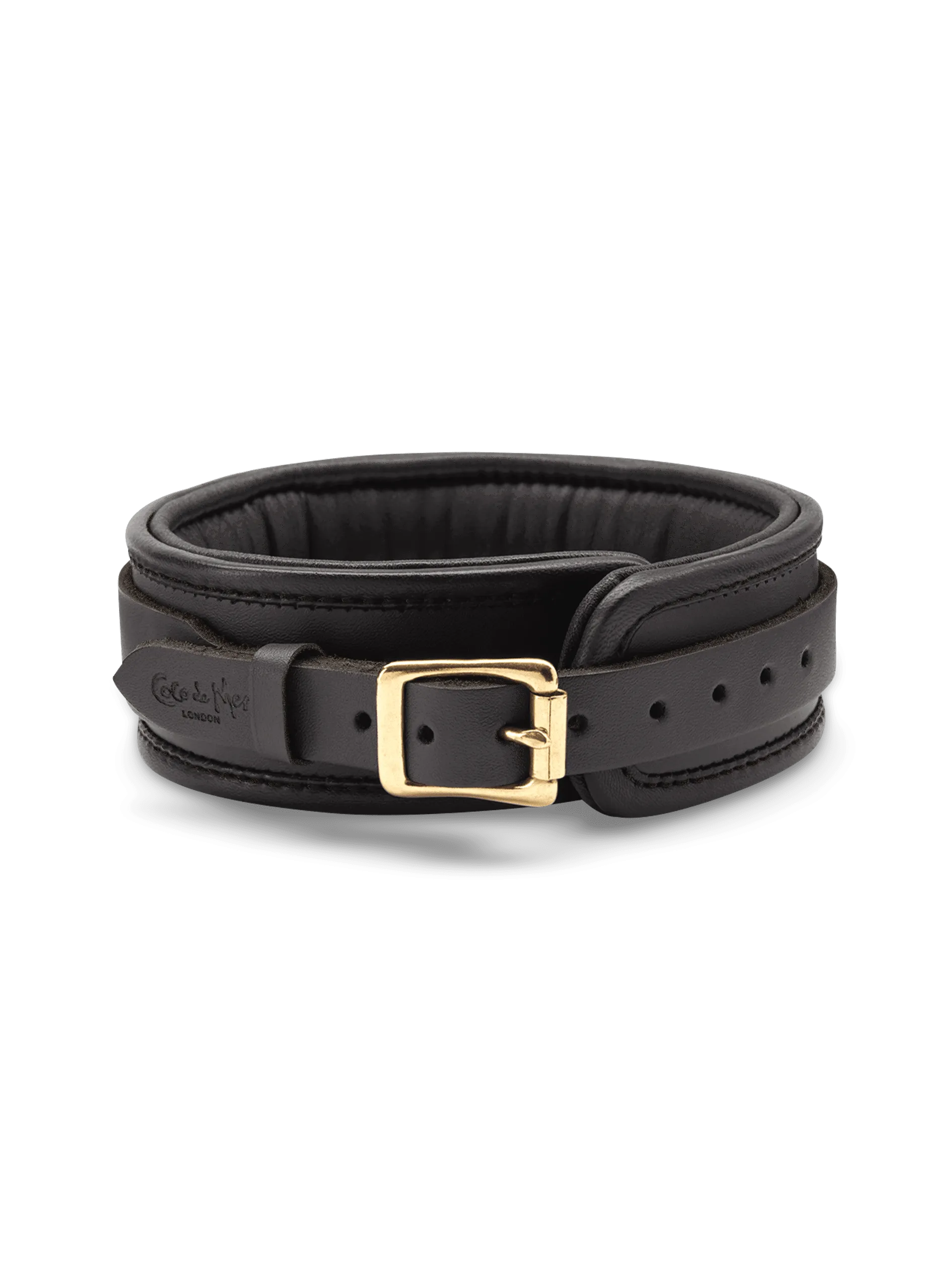 Coco de Mer Black Leather Collar