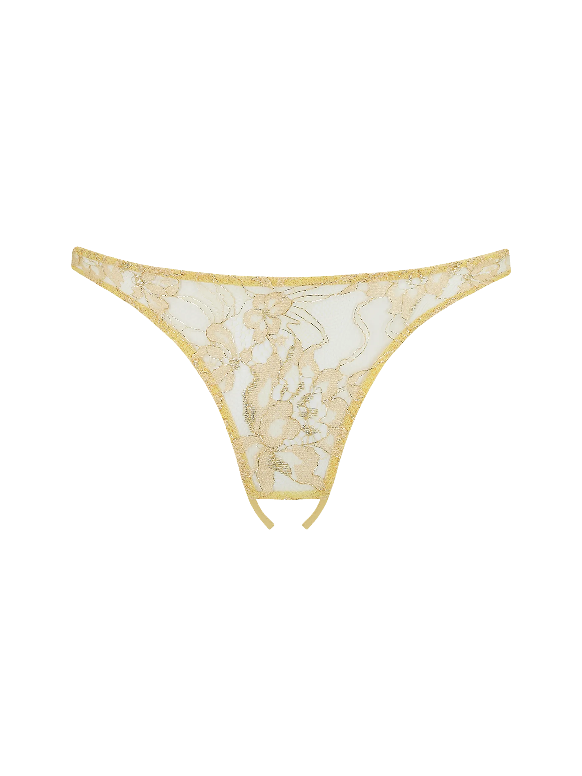 Coco de Mer Fiorella Open Knicker in Gold