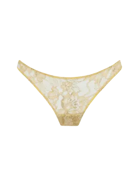 Coco De Mer Fiorella Thong in Gold