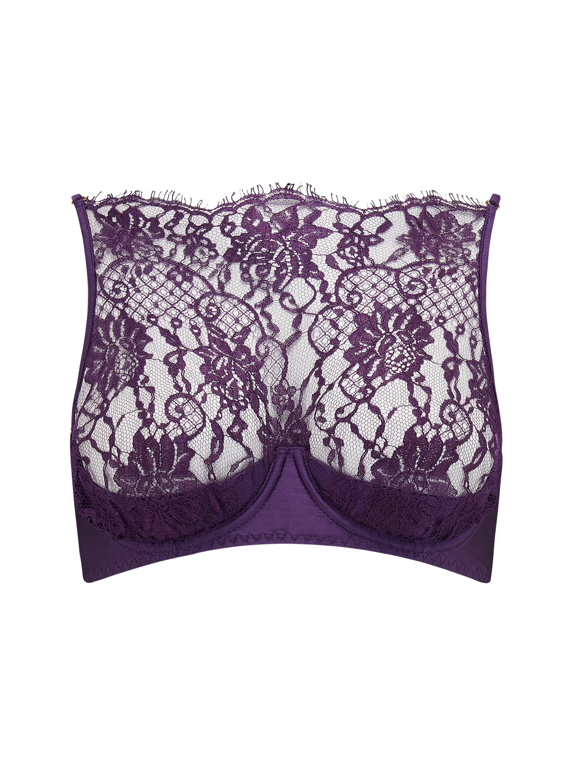 Coco de Mer Hera High Neck Balconette Bra in Violet