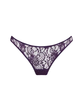 Coco de Mer Hera Skirted Thong in Violet