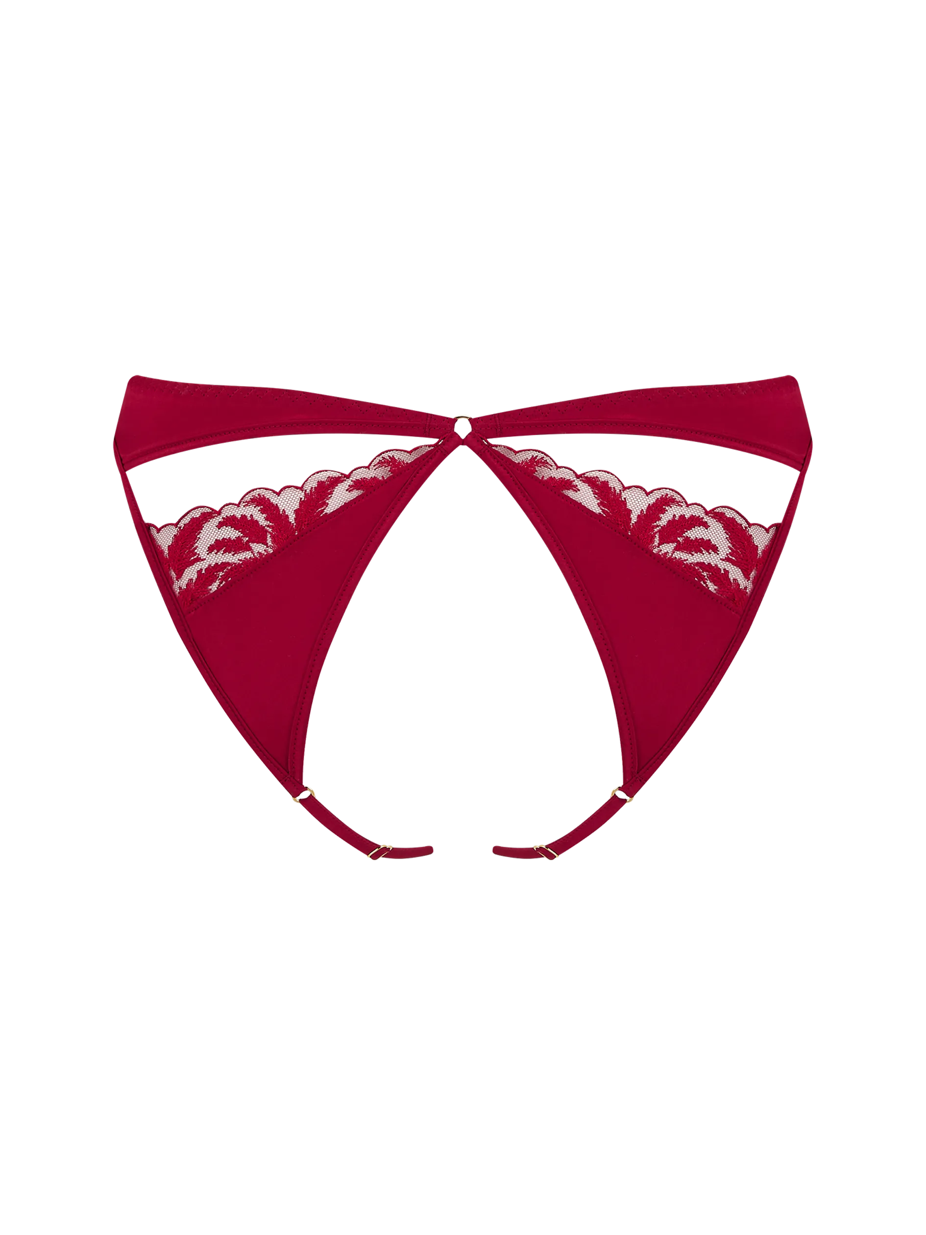 Coco de Mer Ravenna Open Knicker in Ruby