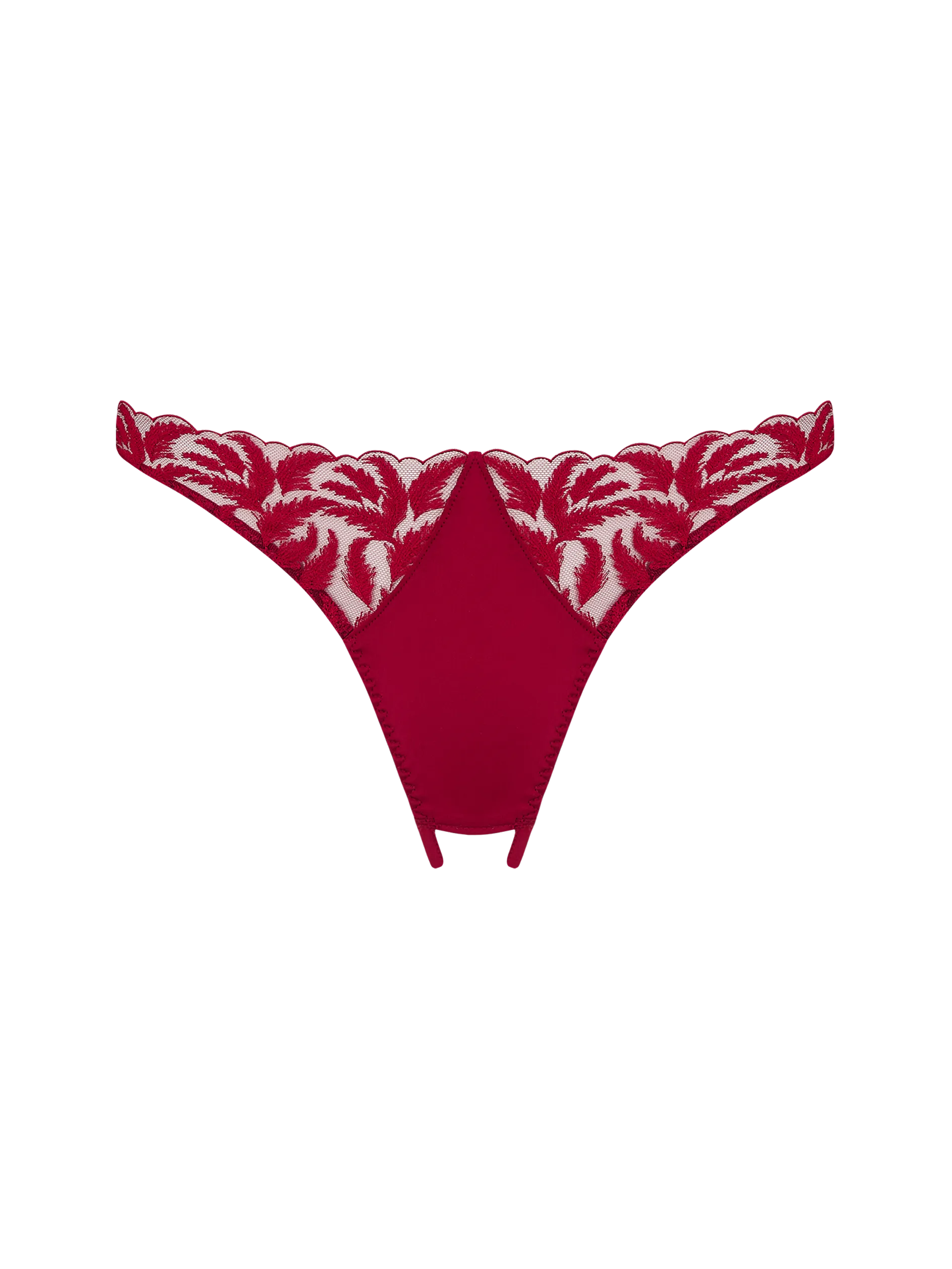 Coco de Mer Ravenna Open Knicker in Ruby