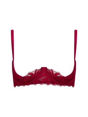 Coco de Mer Ravenna Quarter Cup Bra in Ruby