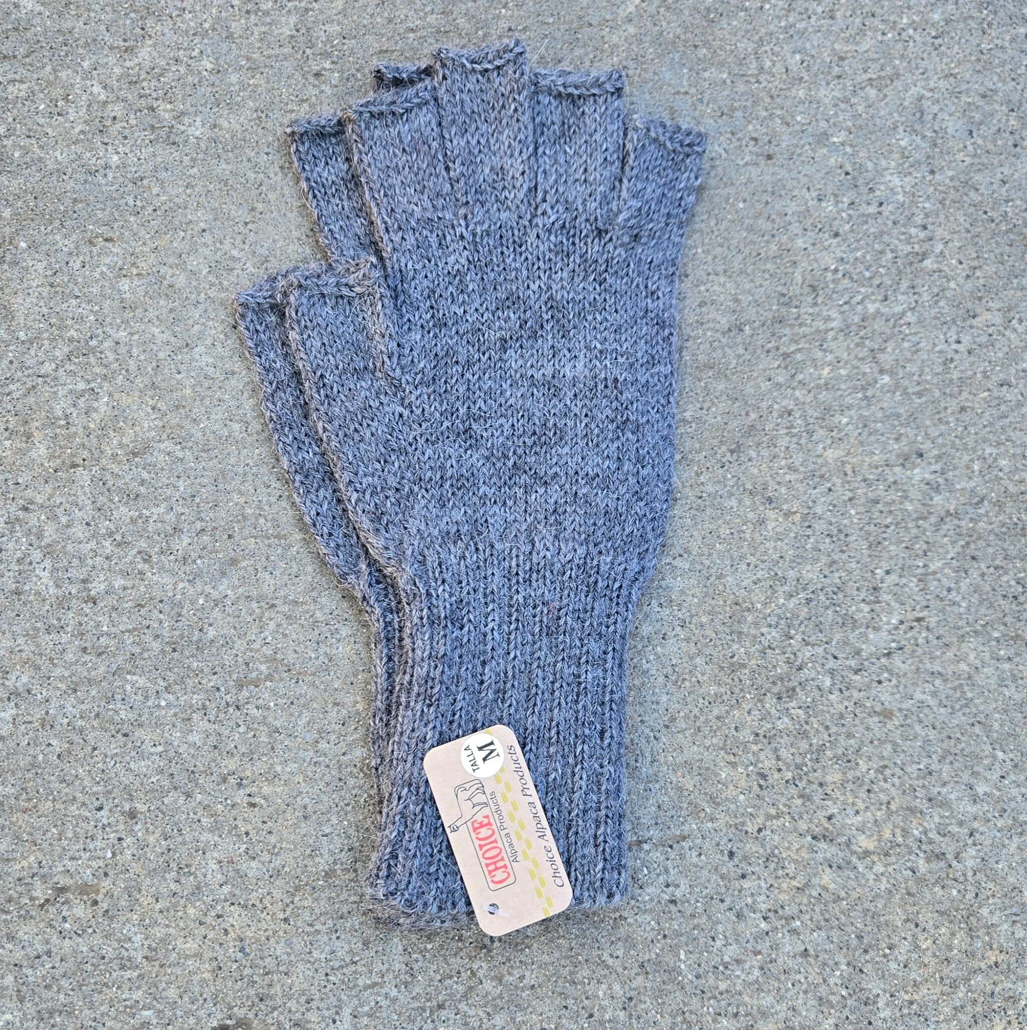 Colorful 100% Alpaca Fingerless Knit Alpaca Gloves