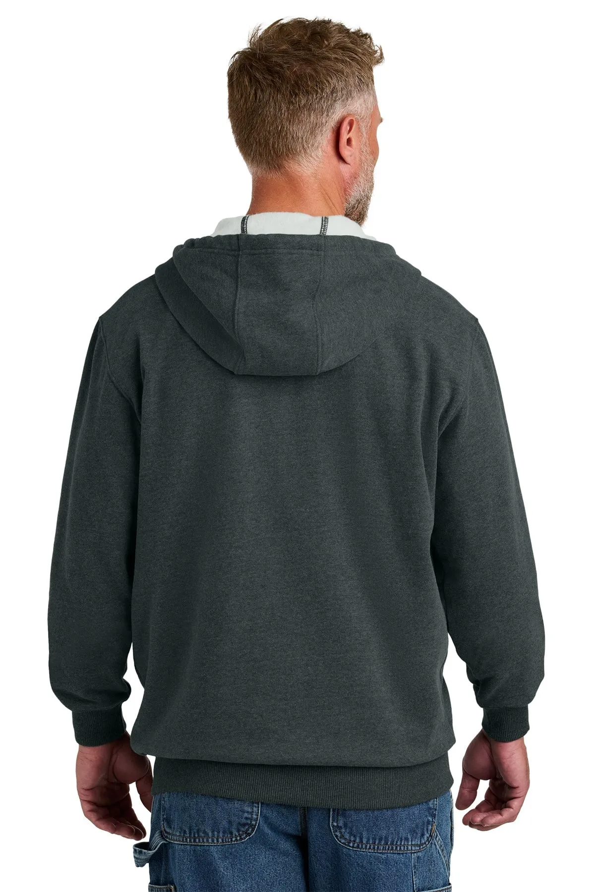 CornerStone Tough Fleece Custom Full-Zip Hoodies, Charcoal Heather