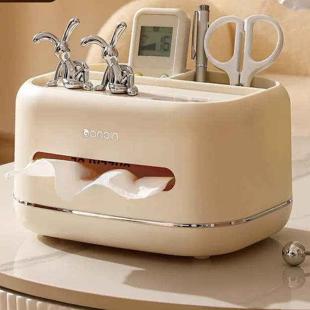 Cream Air Extraction Tissue Box