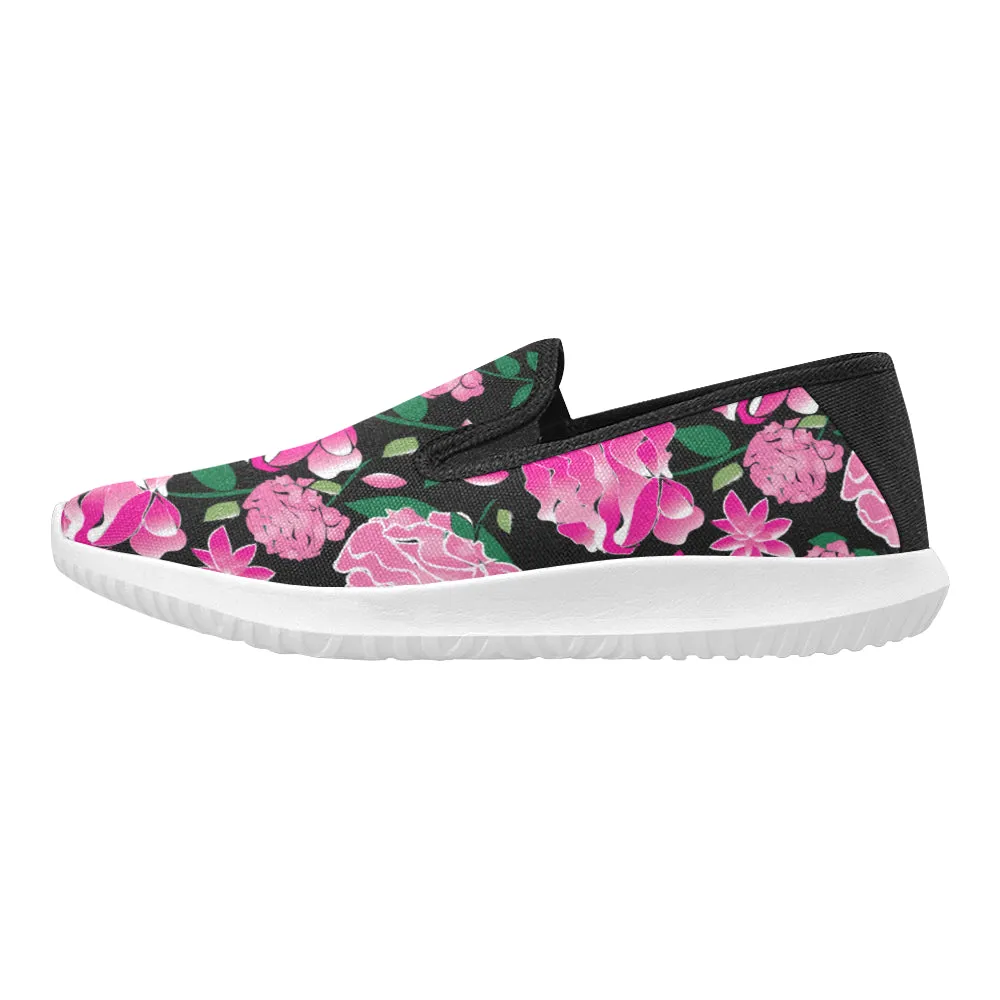 Custom Order - AMMA JO Sport Peony Noire Slip On Walking Shoes