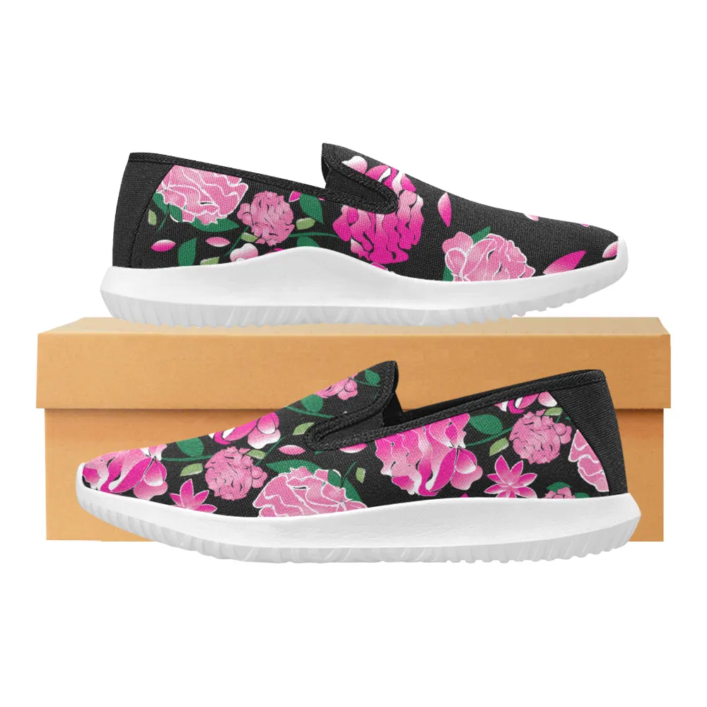 Custom Order - AMMA JO Sport Peony Noire Slip On Walking Shoes