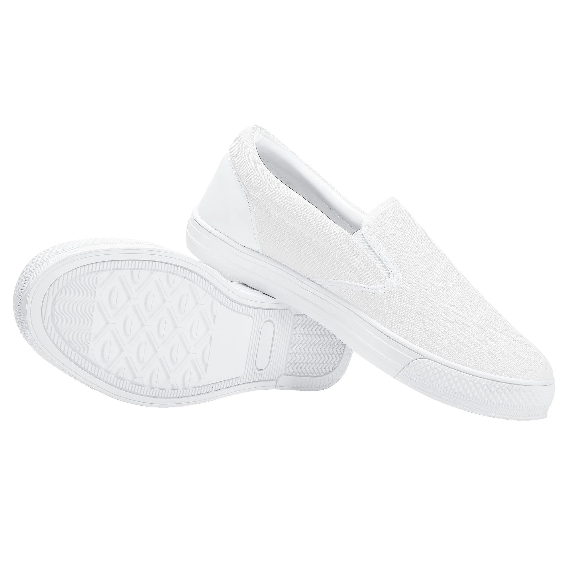 Custom Slip on Sneakers - White D31