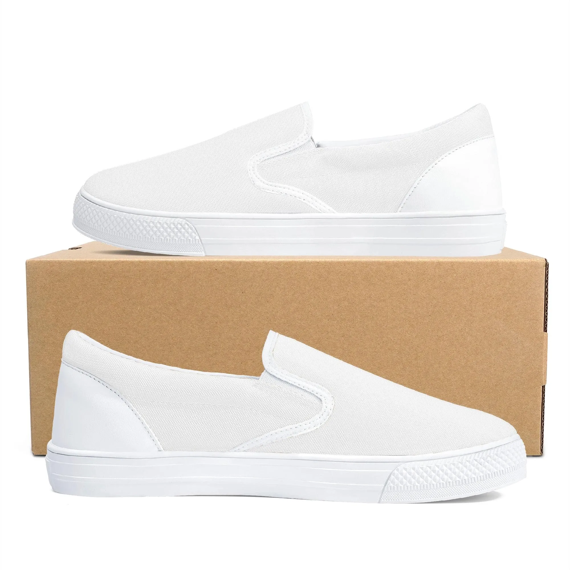 Custom Slip on Sneakers - White D31