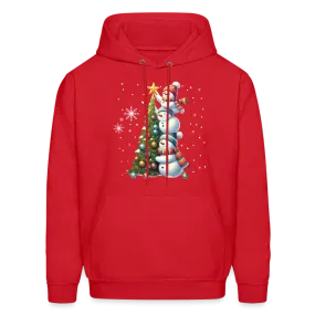 Cute Snowman Decorating Christmas Tree Hoodie