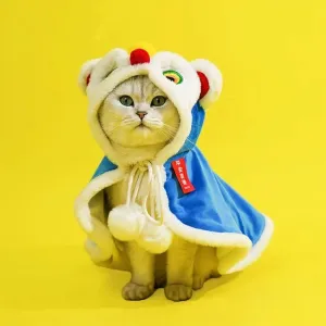 Dancing Lion Thermal Pet Cape For Cats And Dogs