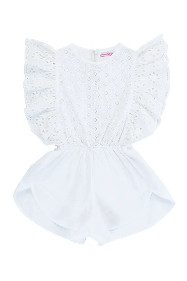 Delphine Playsuit - Cutwork and Lace