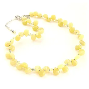 Dijon: Chartreuse Necklace with Lemon Jasper