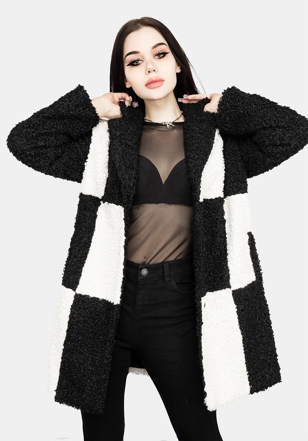 Dreamtime Checkerboard Teddy Coat