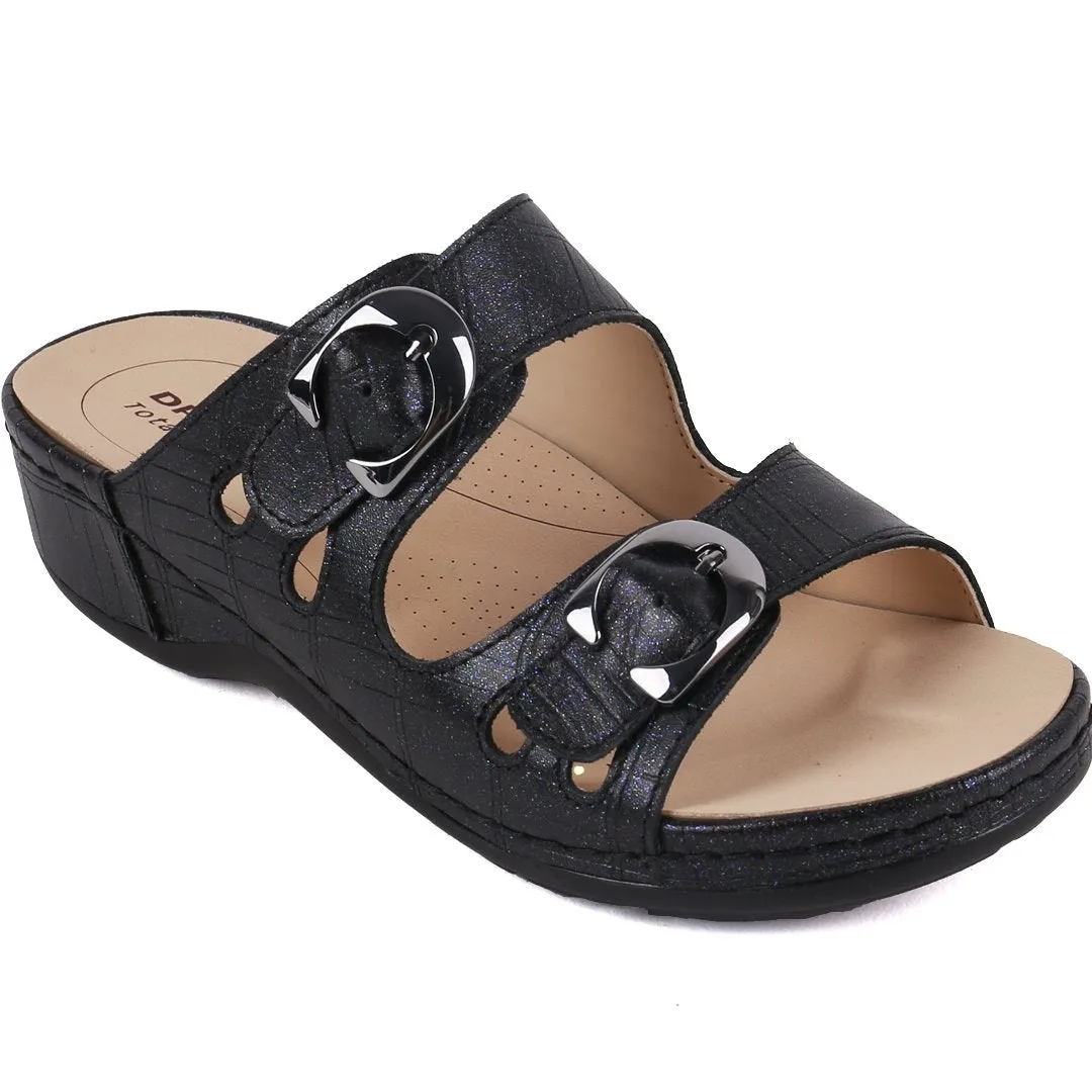 DR.KONG WOMEN REMOVABLE INSOLE SANDALS DK-S8000442-BLK(RP : $169)