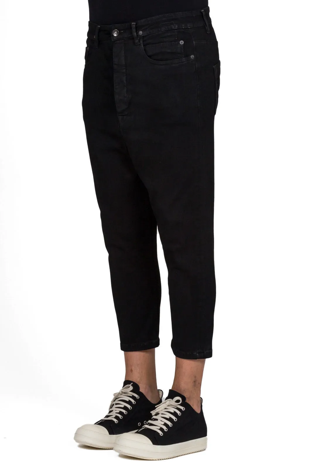 Drop Crotch Cropped Trousers