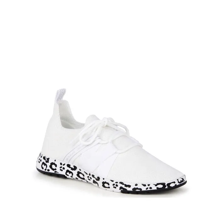 Emu Womens Leura Wool Knit Trainer White Leopard