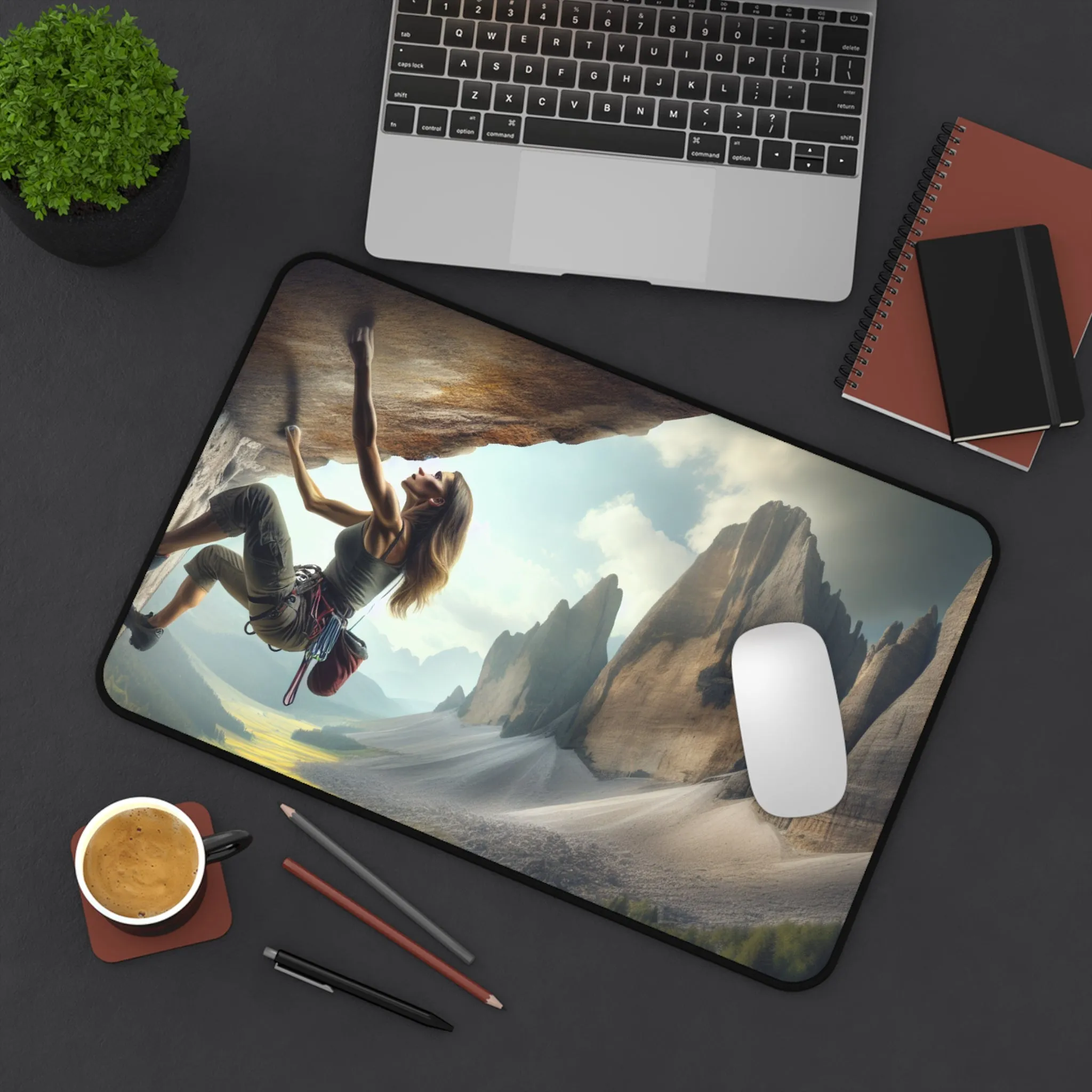 Epic Rock Climbing Adventure Computer Pad