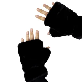 Faux Finger Mittens - Black