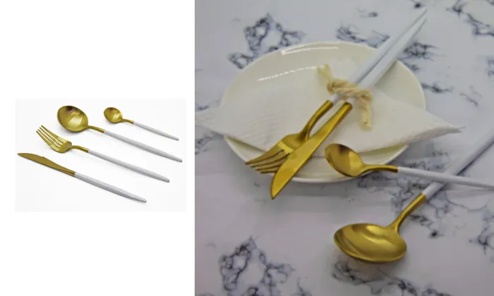 Finery - Cutlery Set 12 Piece - Gold/White