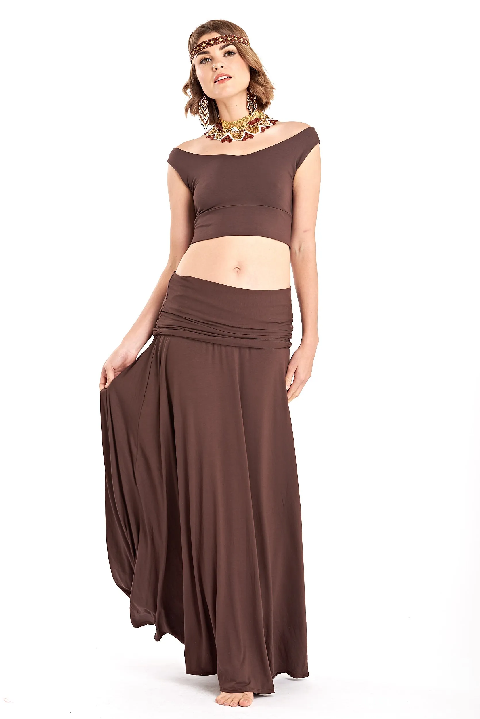 FLAMENCO SKIRT BROWN