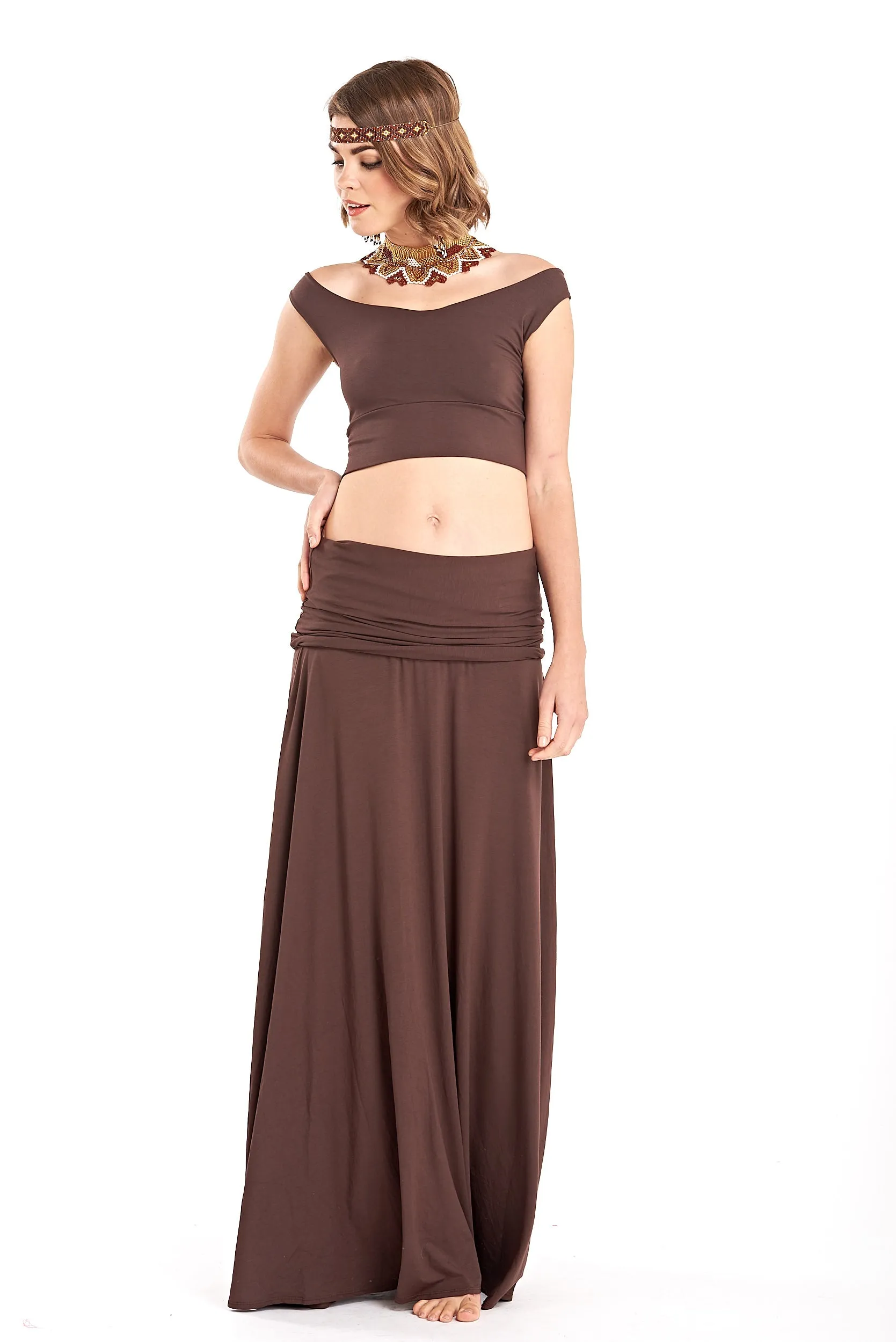 FLAMENCO SKIRT BROWN