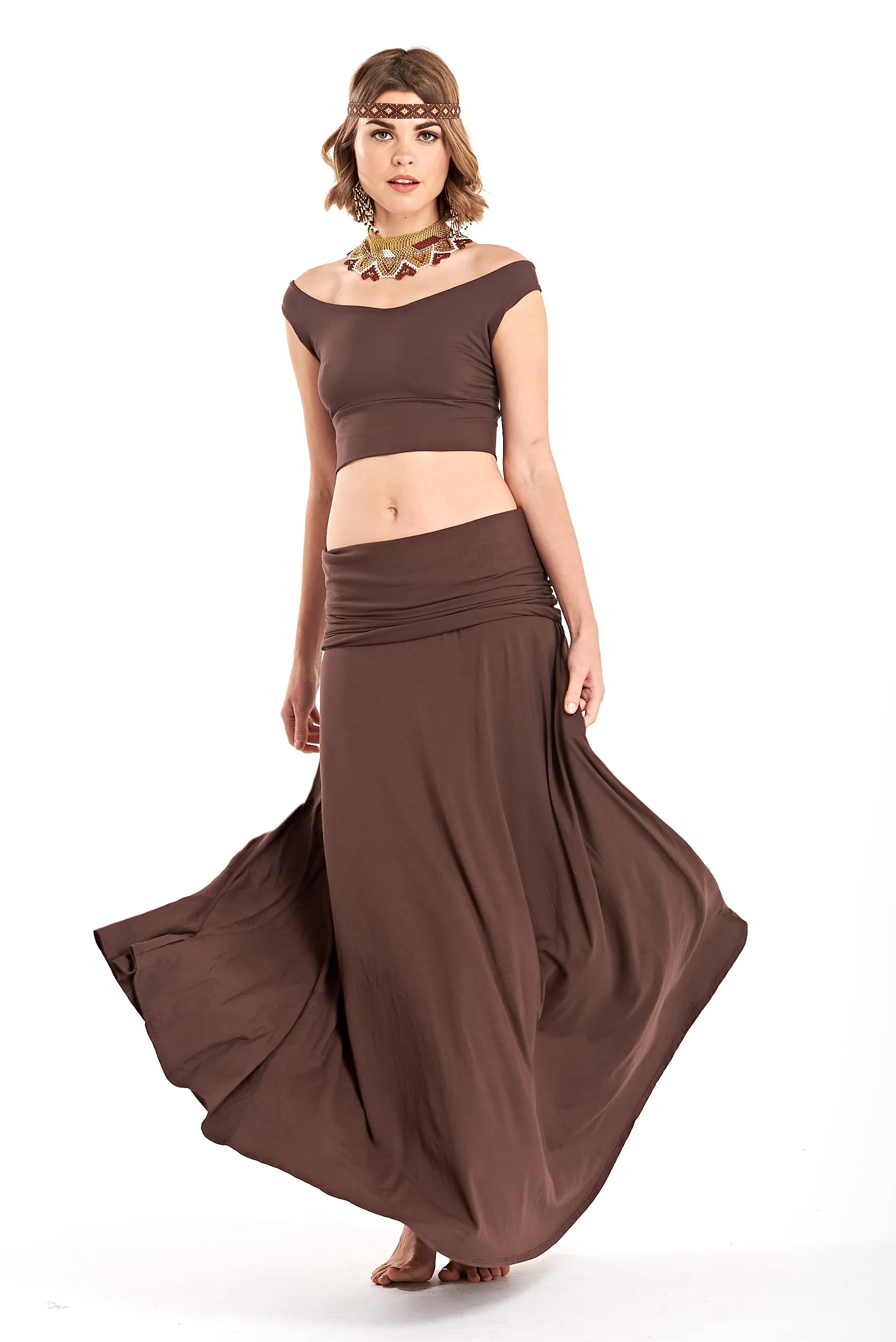 FLAMENCO SKIRT BROWN