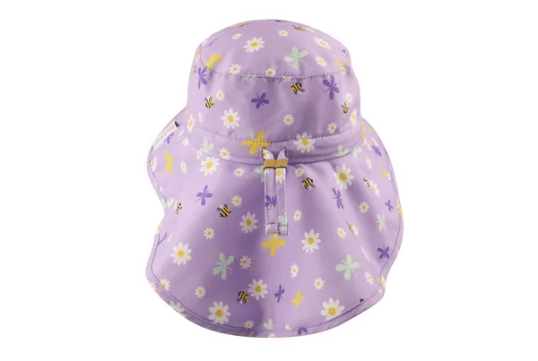 FlapJack Kids UPF50  Sun Hat with Neck Cape - Daisy