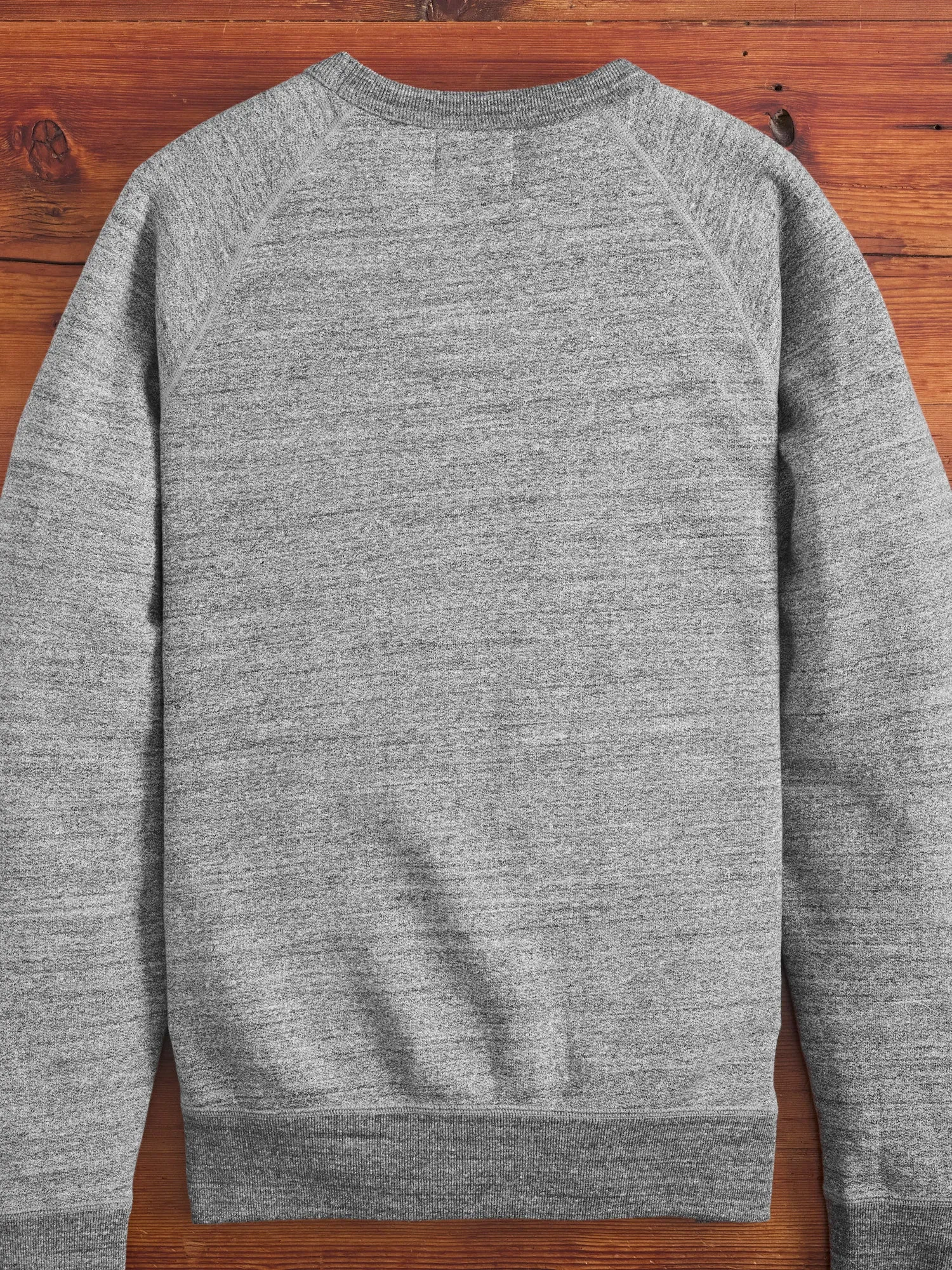 Fleeced FoxFibre® Pullover Crewneck in Charcoal