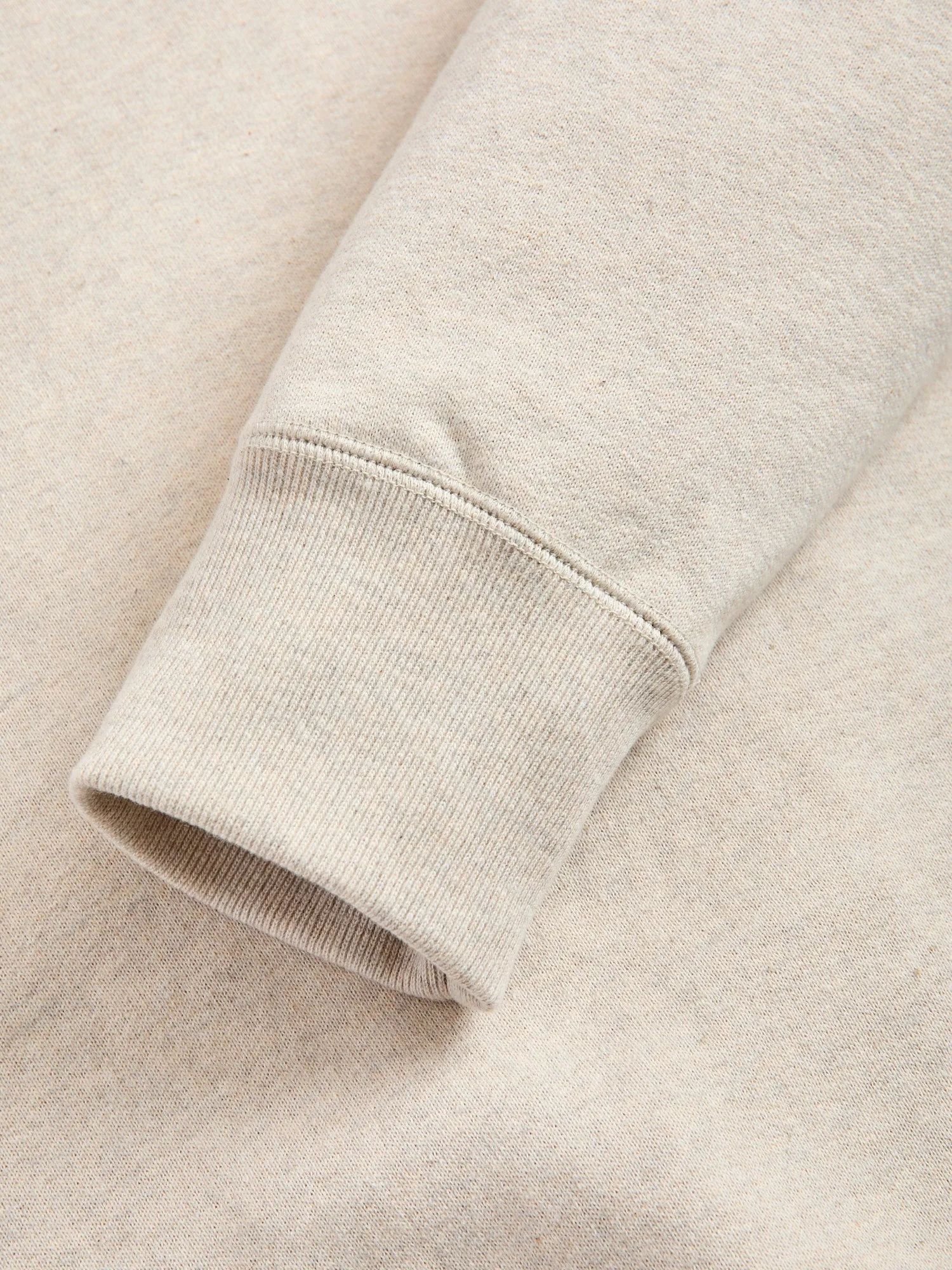 Fleeced FoxFibre® Pullover Crewneck in Oatmeal